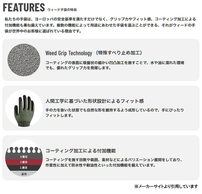 楽天市場】Weed ZIZAI ウィード ZI-1887 耐切創手袋 極薄手×耐切創