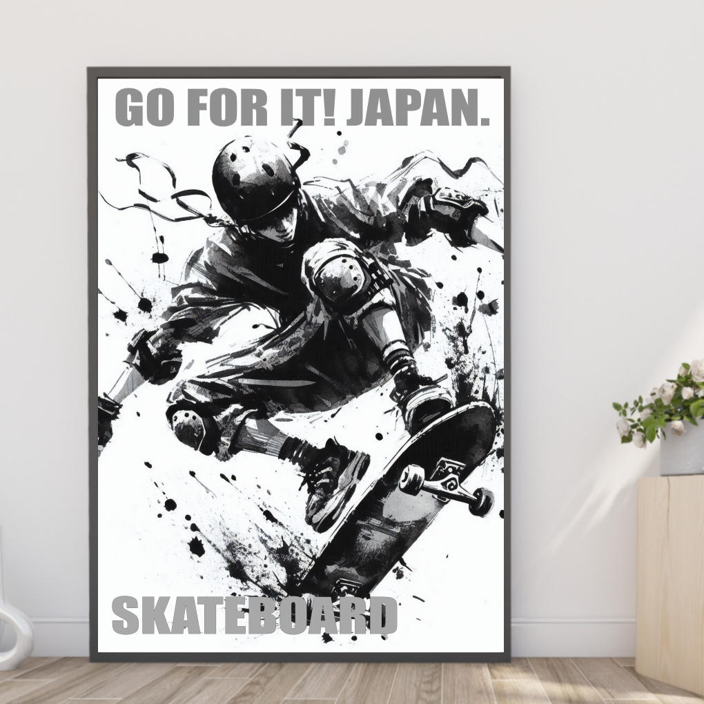 楽天市場】【送料無料】アートポスター【スケボー男子01】スケート