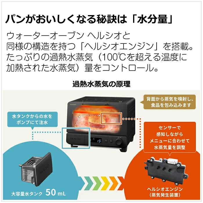 楽天市場】【即納】シャープ ウォーターオーブントースター ヘルシオ