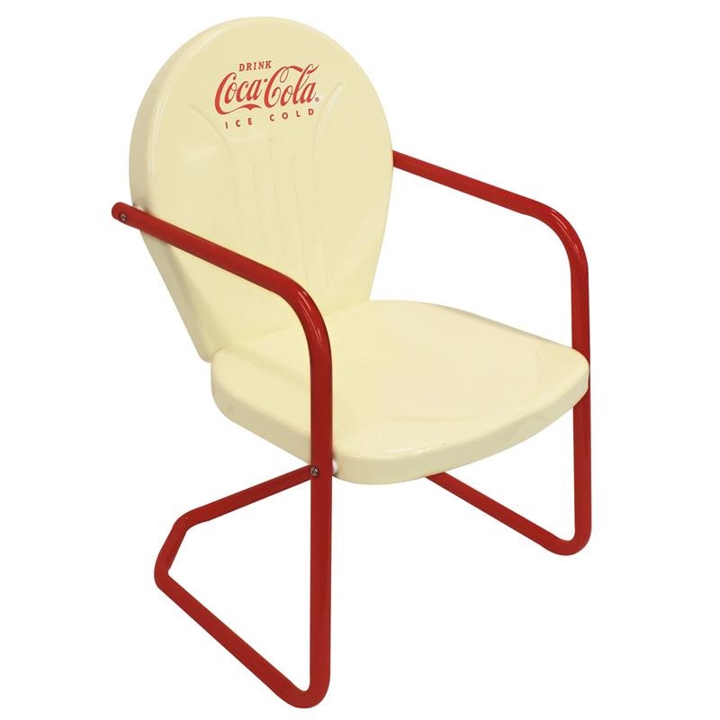楽天市場】コカコーラ メタル テーブル チェア セット クリーム レトロ