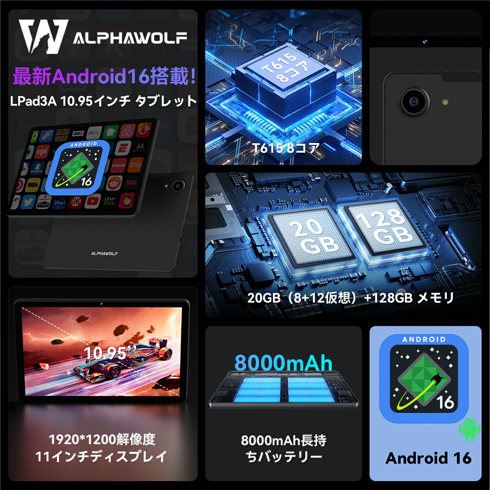 楽天市場】【クーポンで13999円+レビューで特典】Android16 タブレット