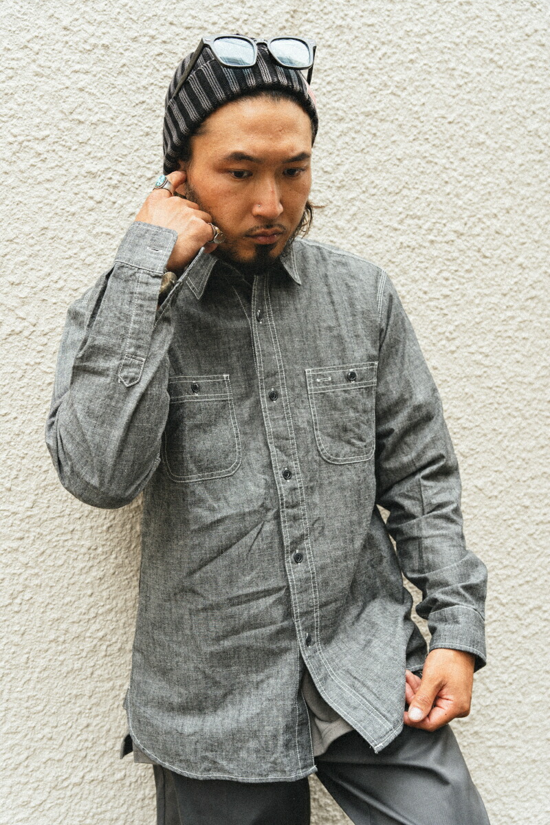 楽天市場】BIGMIKE Chambray L/S Shirts - 102015300 / ビッグマイク