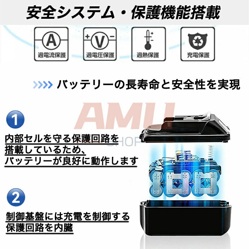 楽天市場】【1年保証 マキタ互換バッテリー】大容量3.0Ah 1.3Ah 18.5V