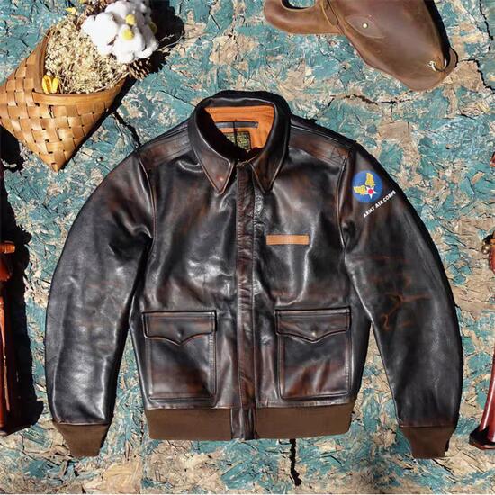 楽天市場】少量生産本革/レザージャケットメンズ 革ジャン A-2