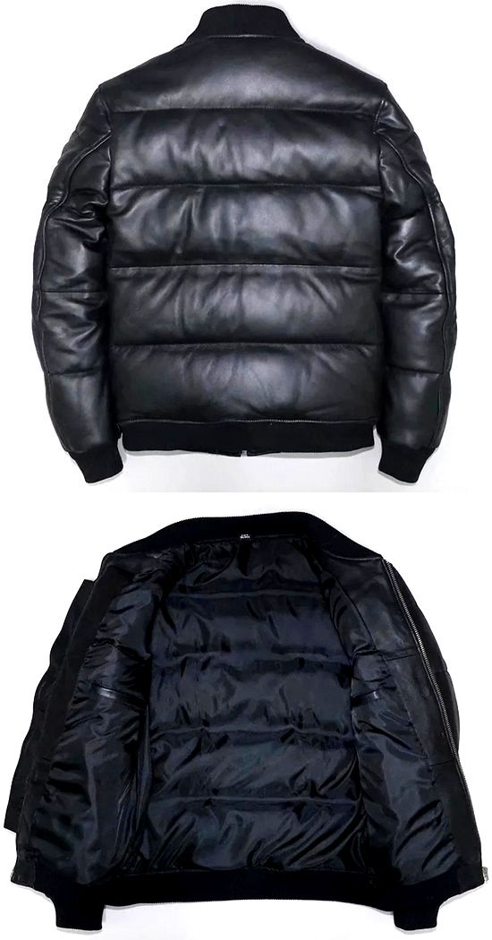 楽天市場】本革 シープスキン 中綿 レザージャケットメンズ 革ジャン