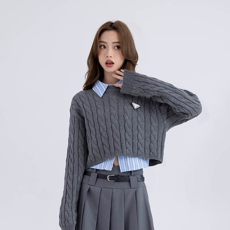 楽天市場】トップス ニット セーター 長袖 レディース ラウンドネック