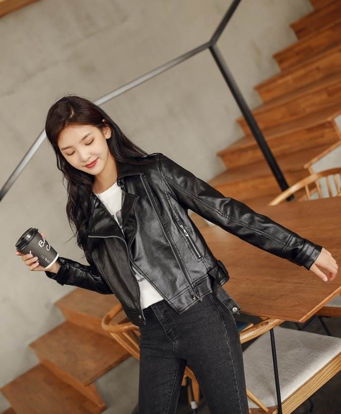 楽天市場】ライダース ジャケット トップス ショート丈 長袖 襟付き