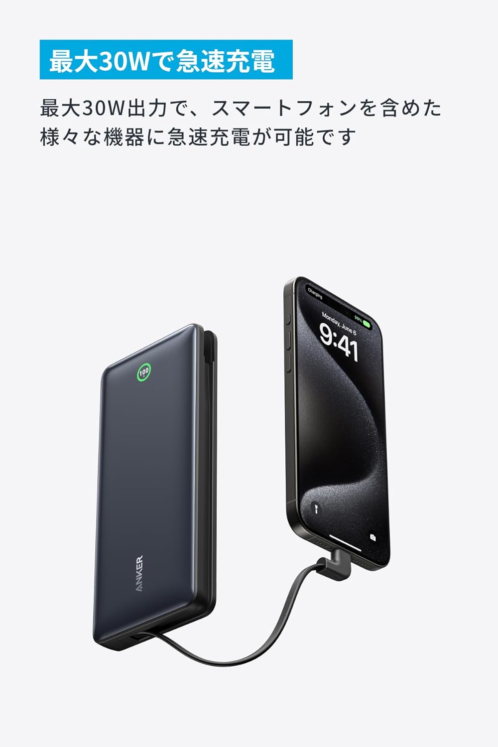 楽天市場】Anker Nano Power Bank (20000mAh, 30W, Built-In USB-C