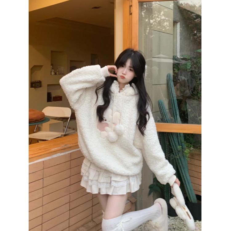 楽天市場】うさぎ耳 パーカーレディース トレーナー スウェット