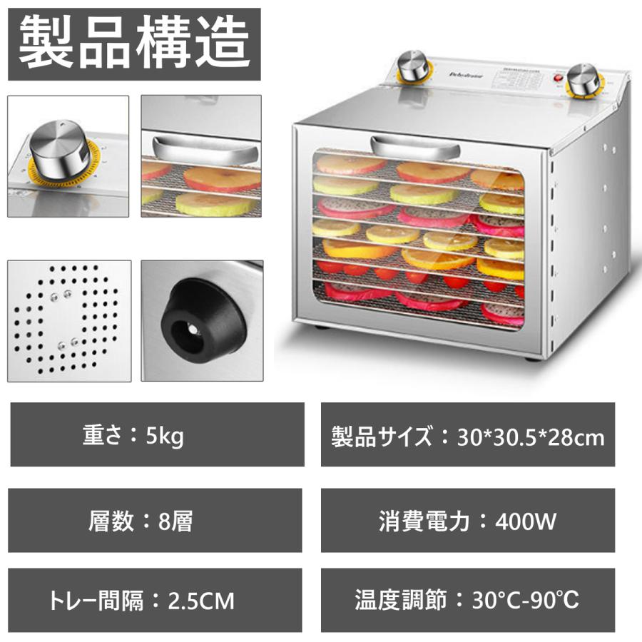 楽天市場】フードドライヤー 食品乾燥機 18層 大容量 電気食品脱水機