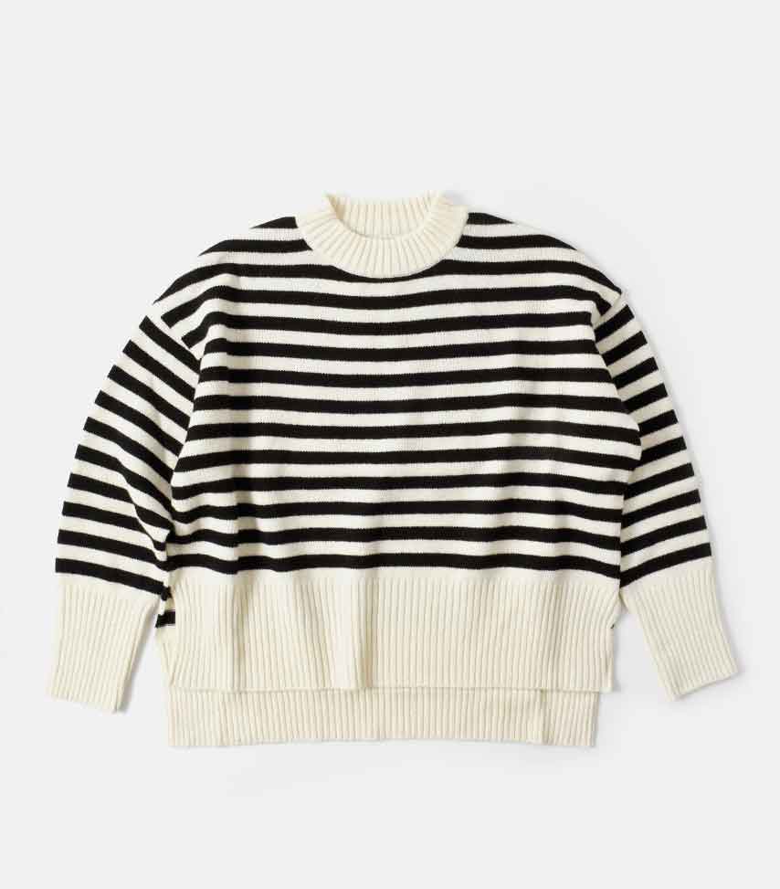 楽天市場】NARU ナル エアーヤーン コットン ボーダー コモド ニット