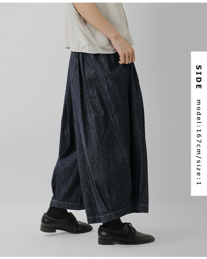 楽天市場】HARVESTY ハーベスティ デニム サーカス キュロットパンツ