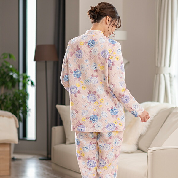 楽天市場】【mila schon】花柄 プリント 冬用 ニットキルト レディース