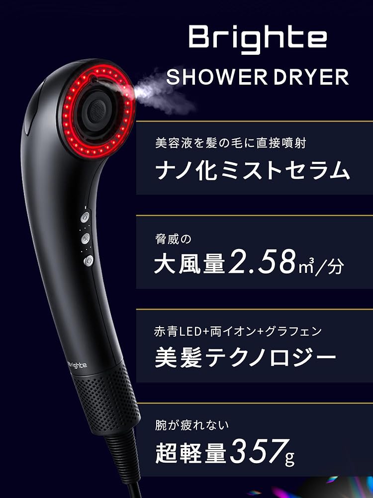 楽天市場】ブライト シャワードライヤー Brighte Shower Dryer ヘア