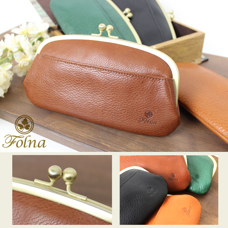 楽天市場】がま口 長財布 Folna フォルナ ヌメオイルシュリンク