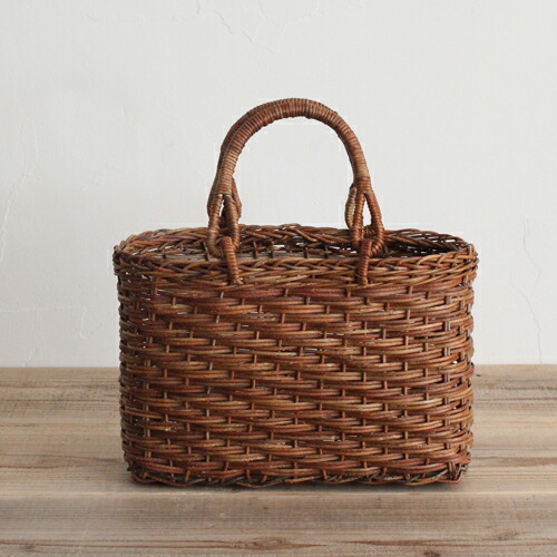 楽天市場】松野屋 あけび 小判ホラ編手提げかご 中 青森県の 良質な