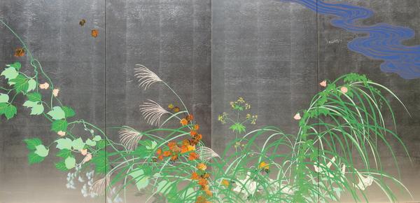 楽天市場】漆絵 酒井抱一の名作_夏秋草図 NH136 : 絵画制作専門