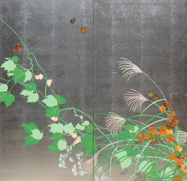 楽天市場】漆絵 酒井抱一の名作_夏秋草図 NH136 : 絵画制作専門