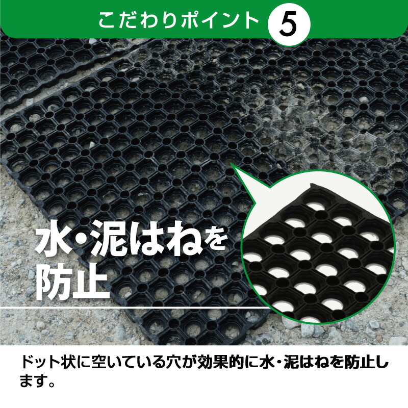 楽天市場】有孔ラバーマットS 5枚セット ゴムマット 約40cmx60cmx1