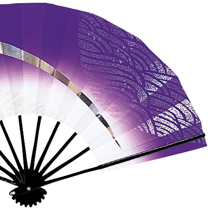 楽天市場】舞扇子 紫 ぼかし 流線 波 青海波 扇子箱付 日本製 日本舞踊