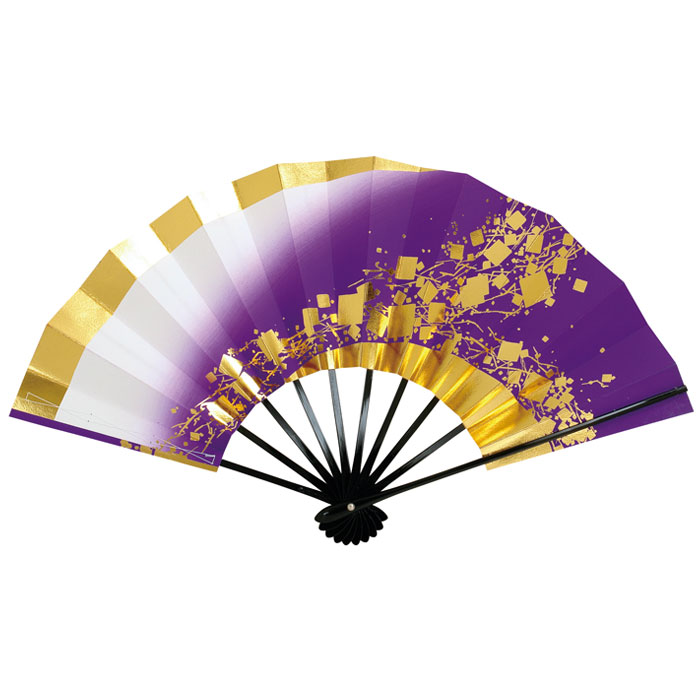 楽天市場】舞扇子 紫ぼかし 金箔 扇子箱付 日本製 日本舞踊 （o舞2274