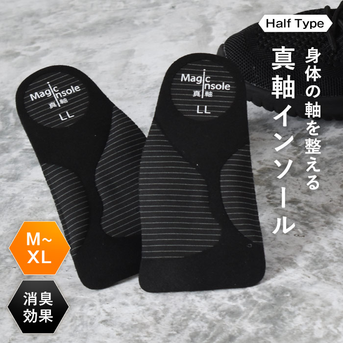 楽天市場】真軸インソール ハーフタイプ 抗菌 消臭 中敷き ハーフ