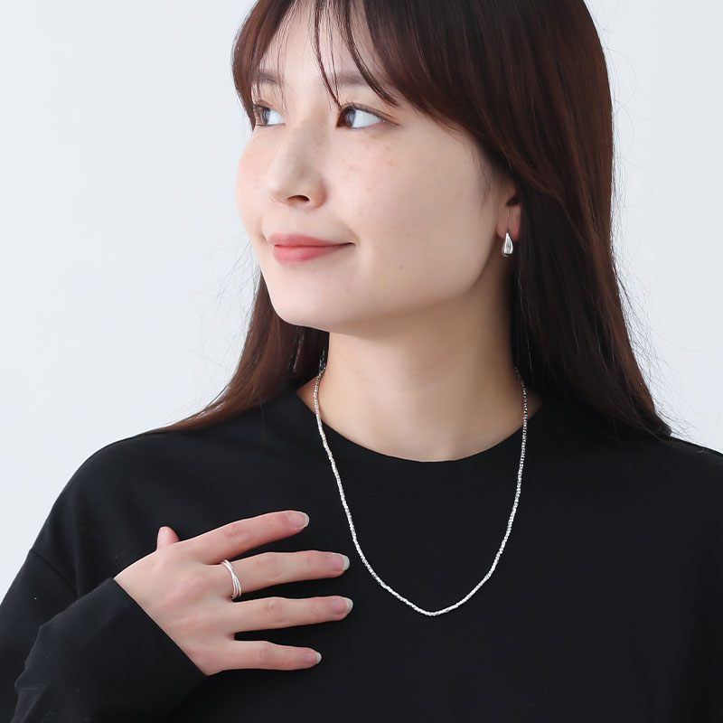 楽天市場】カレンシルバー 50cm シルバービーズ ネックレス 小粒