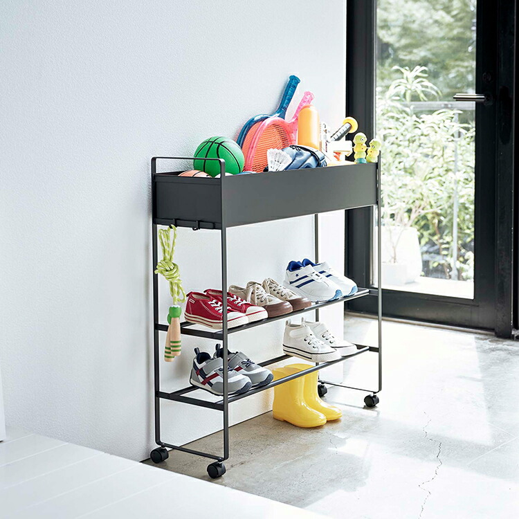 楽天市場】[ tower キャスター付き 玄関収納ラック タワー ] 山崎実業