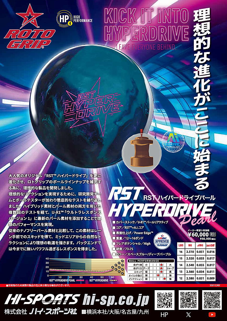 楽天市場】【ROTOGRIP】 RST ハイパードライブ・パール : ボウラーズ