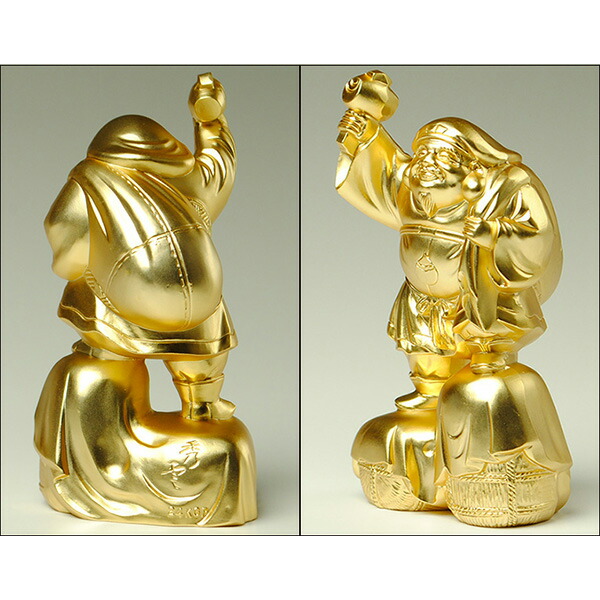 楽天市場】国産仏像・開運招福七福神・大黒天・合金製24k金メッキ金色