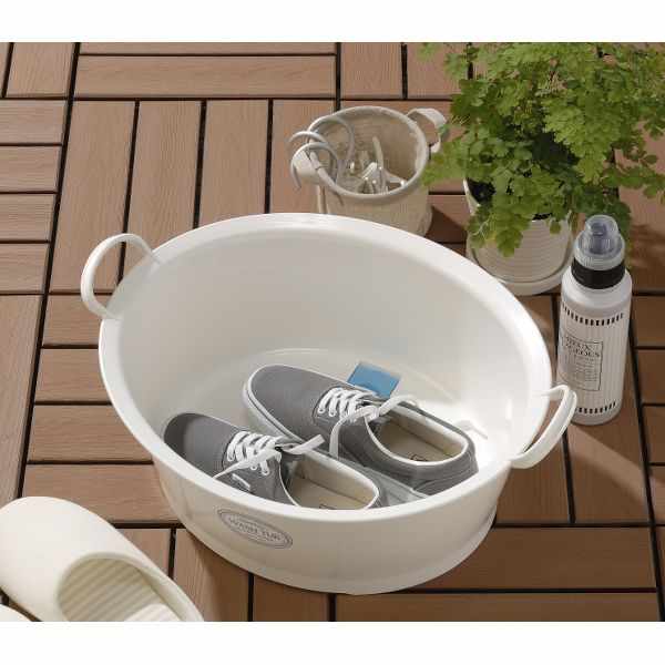楽天市場】洗濯桶 マミーウォッシュタブ 底栓付 ホワイト 容量12L