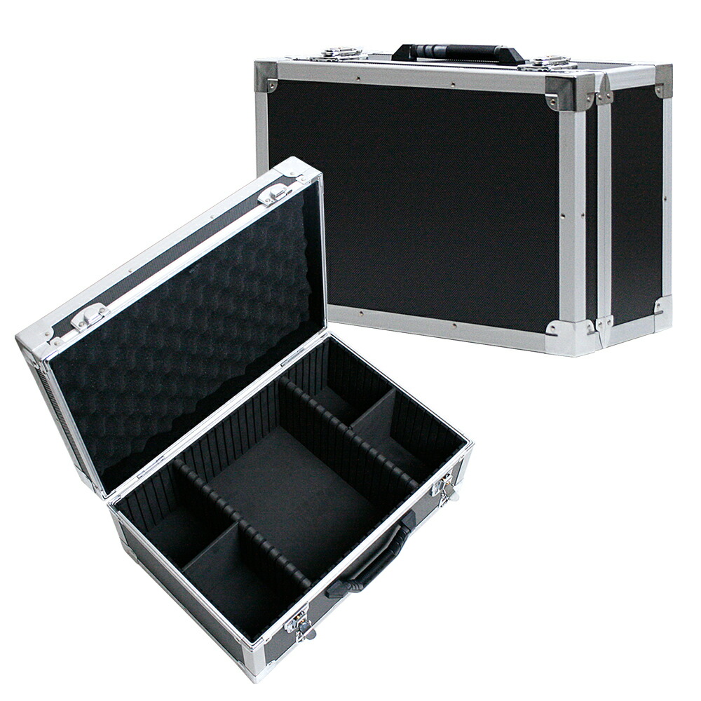 楽天市場】アルミケース 鍵付き 中型 仕切り板付き 工具ボックス