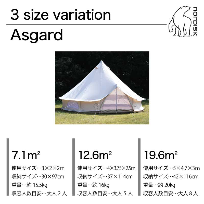 楽天市場】Nordisk Asgard 12.6 ノルディスク アスガルド 2〜5人用