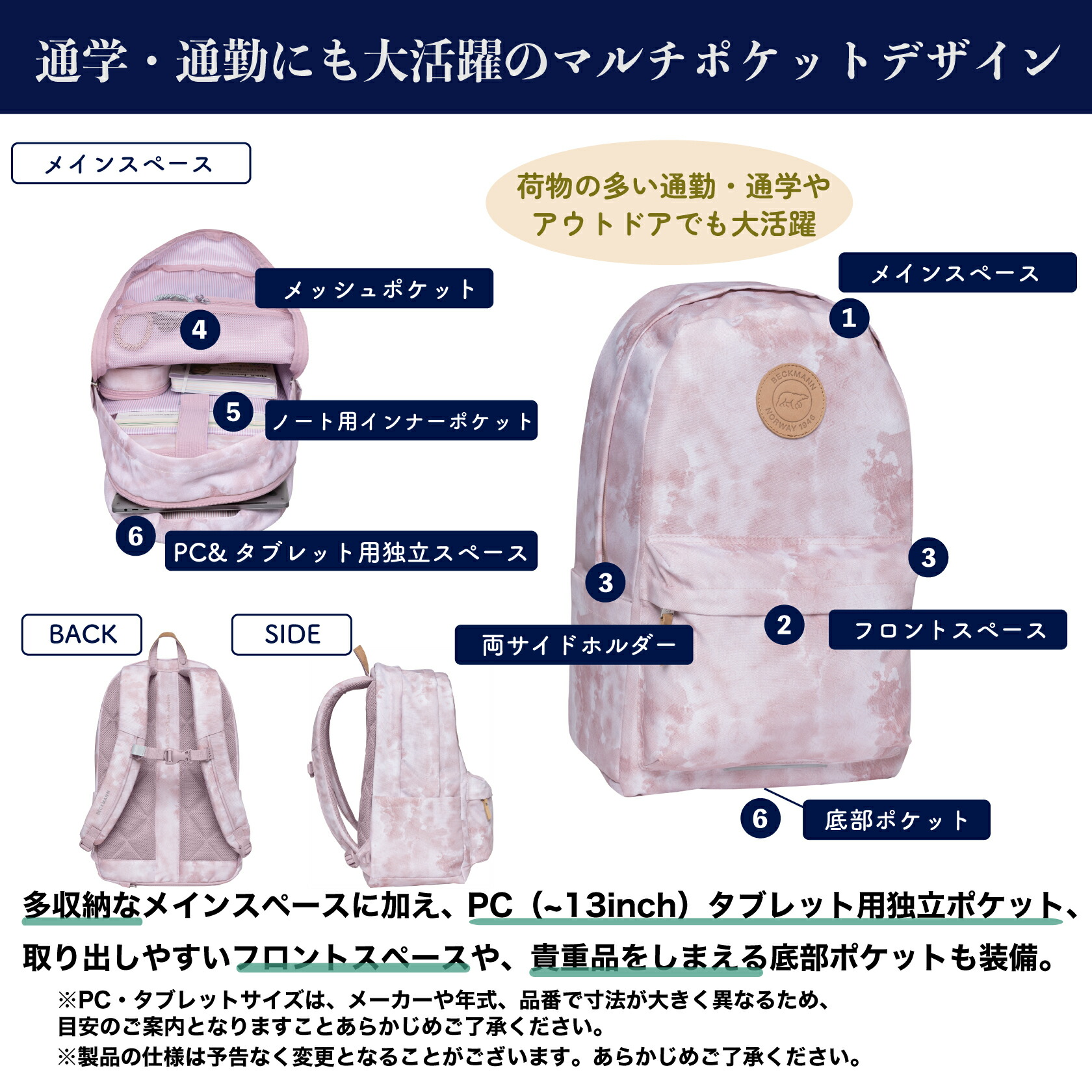 楽天市場】【BECKMANN】 ベックマン ノルウェー リュック CITY 30L