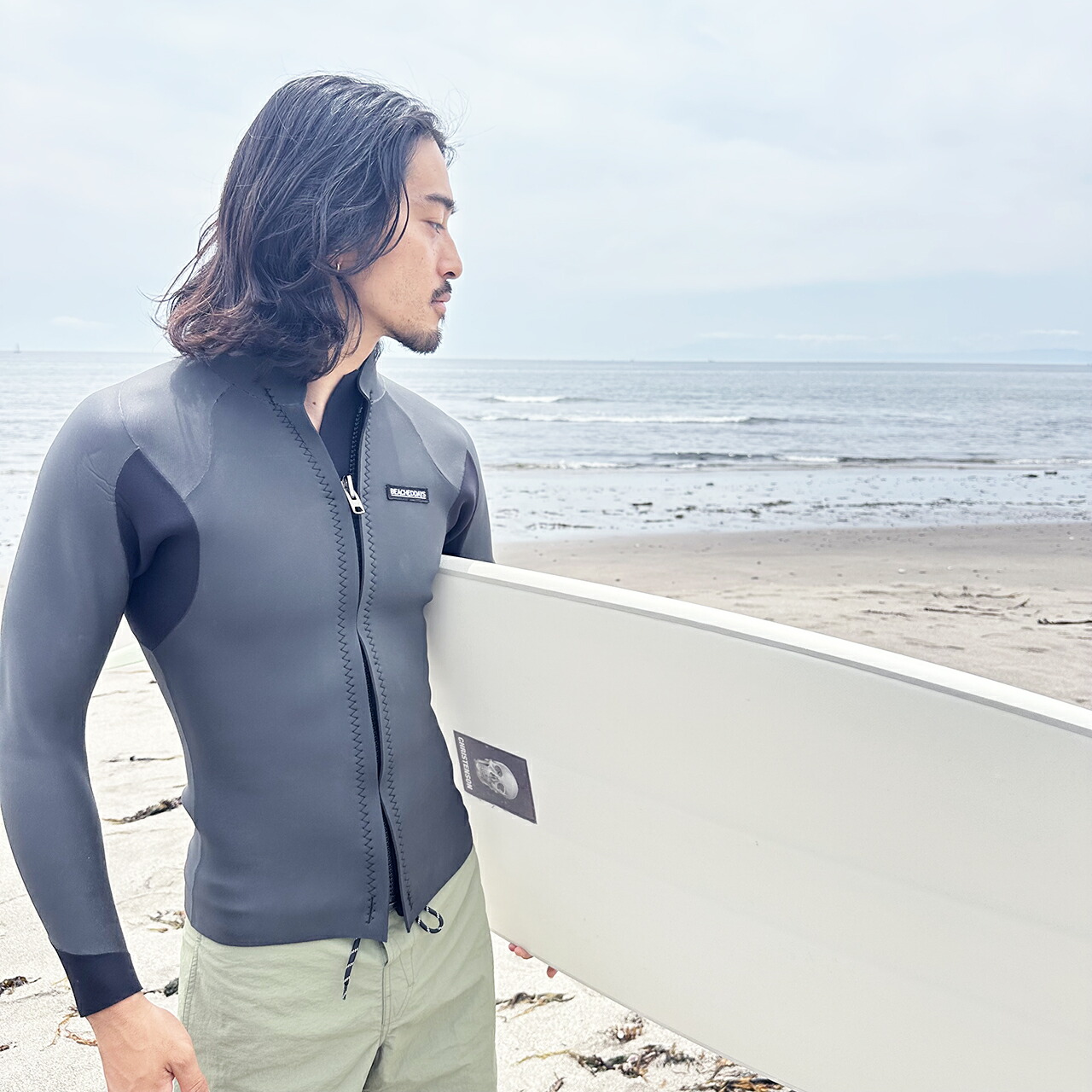 楽天市場】ロゴパッチ オール2mmスキン ジャケット 日本製 国産 ビーチ