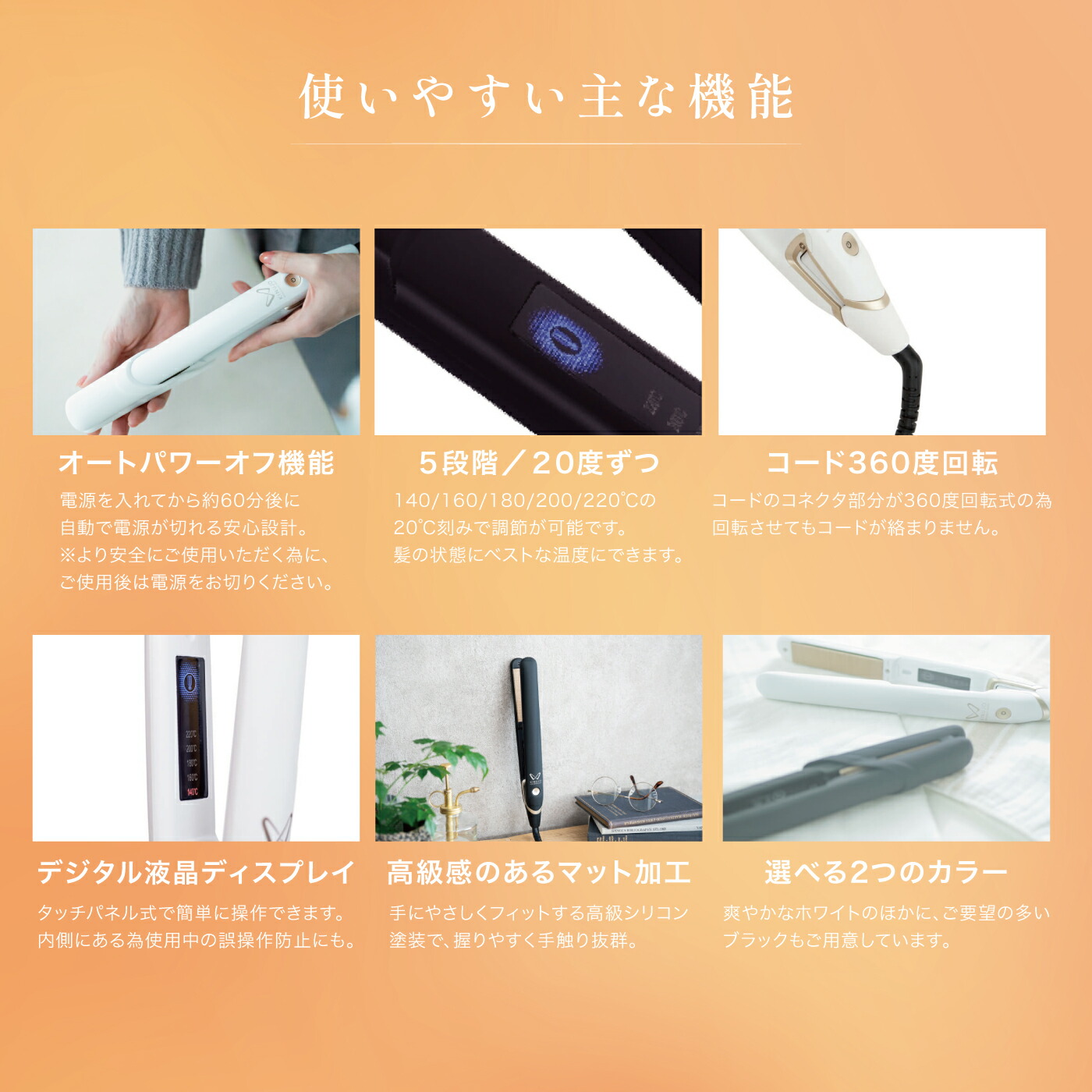 楽天市場】絹女 ヘアアイロン W -worldwide model- 1年保証 ホワイト