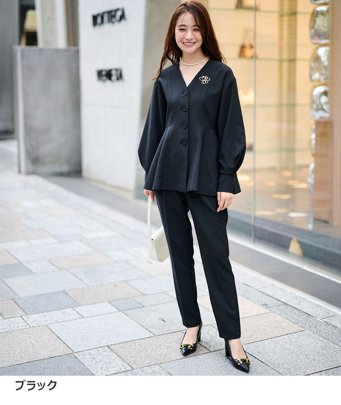 楽天市場】入学式 ママスーツ 卒業式 母 セレモニー パンツ スーツ