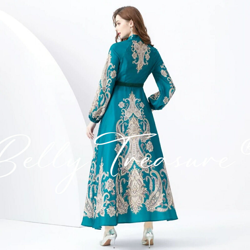 楽天市場】ベリーダンス 前開き ガラベーヤ ワンピース ベルト付き