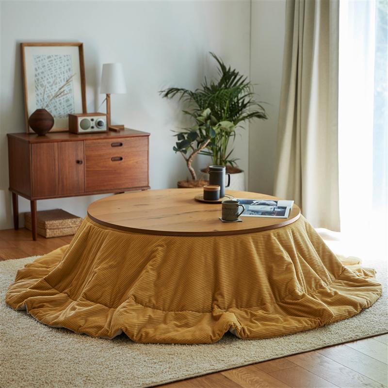 楽天市場】こたつテーブル 節あり オーク材 円形 | Bタイプ : 幅80cm