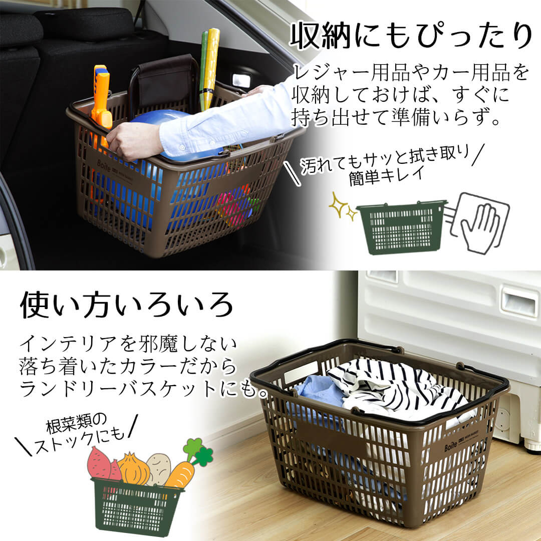 楽天市場】買い物かご バスケット メッシュバスケット Boiteパーツ