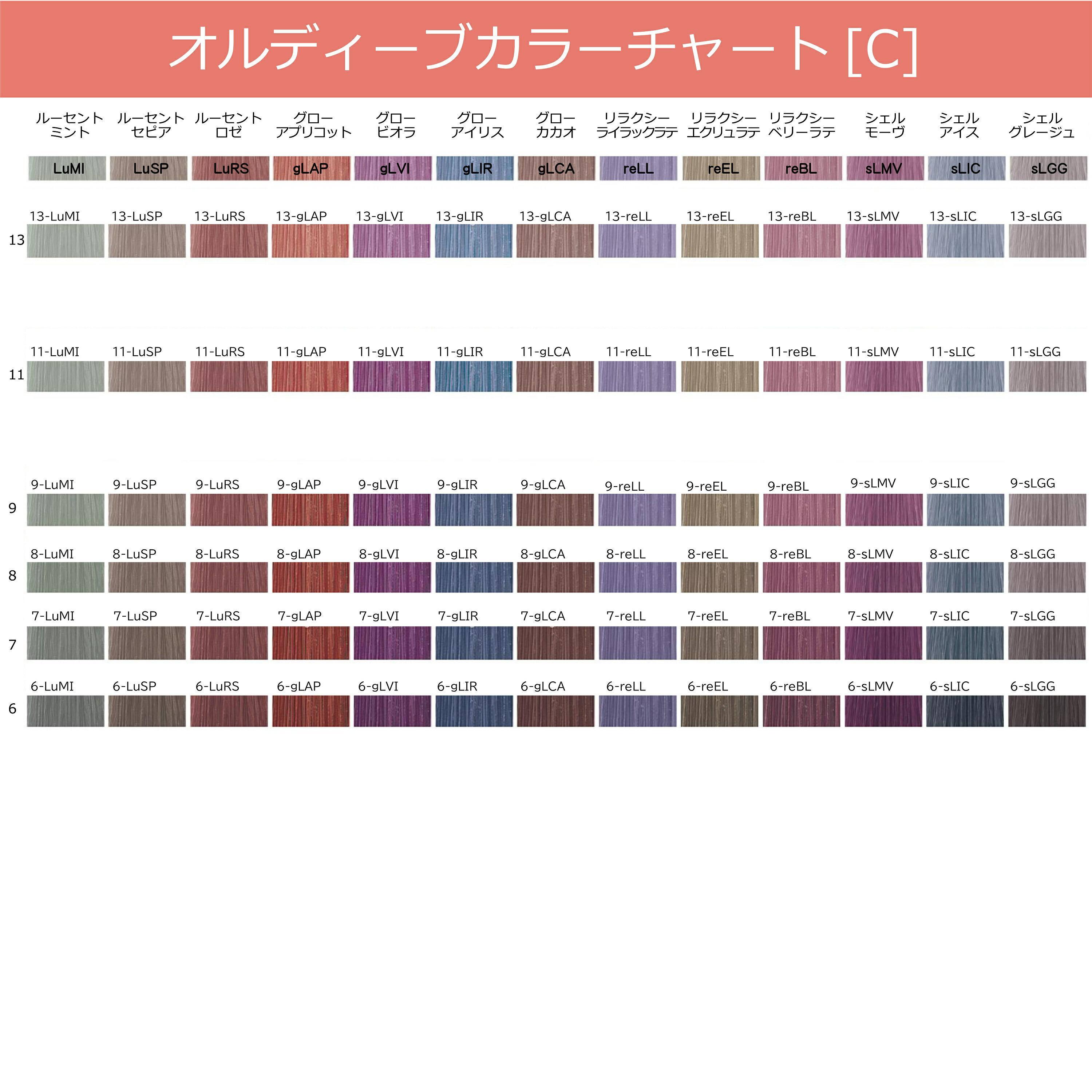 楽天市場】ミルボン オルディーブ ベーシックトーン [ グローアイリス