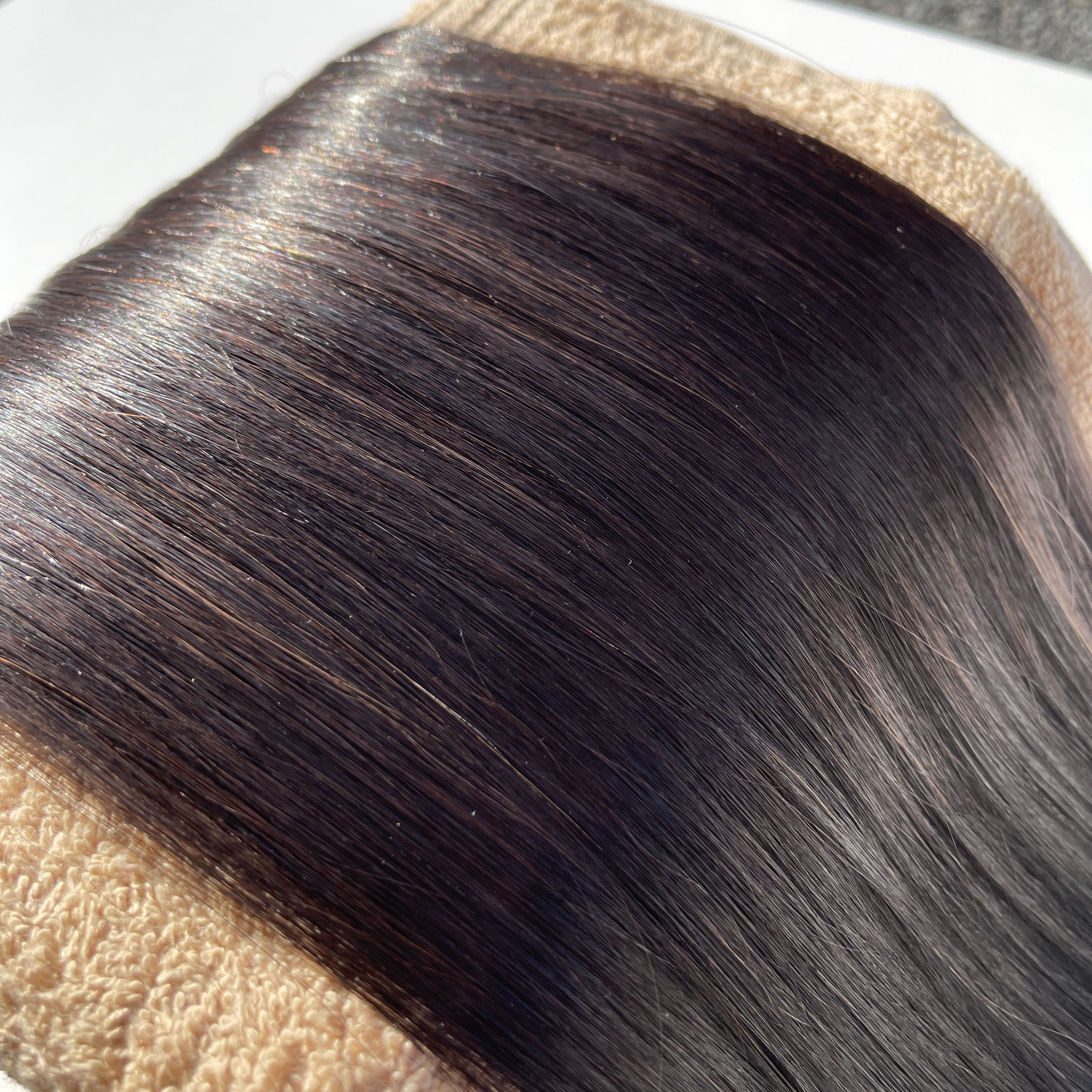 楽天市場】シールエクステ 人毛 ロング [ ブラック 黒 P-1B ] ヘア