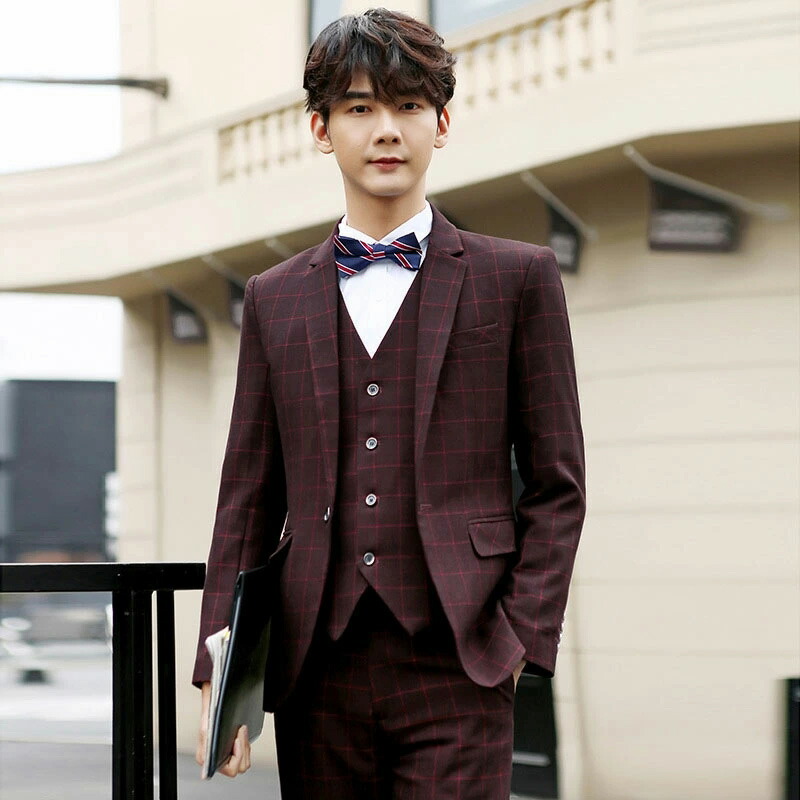 楽天市場】送料無料 スーツ メンズ 3点セット チェック柄 ブラック