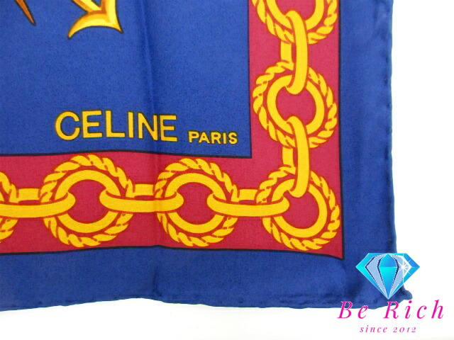 楽天市場】セリーヌ CELINE スカーフ チェーン 太陽 レッド 赤