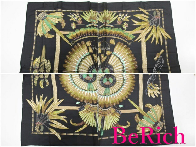 楽天市場】エルメス HERMES カレ スカーフ BRAZIL feather ブラジル 羽