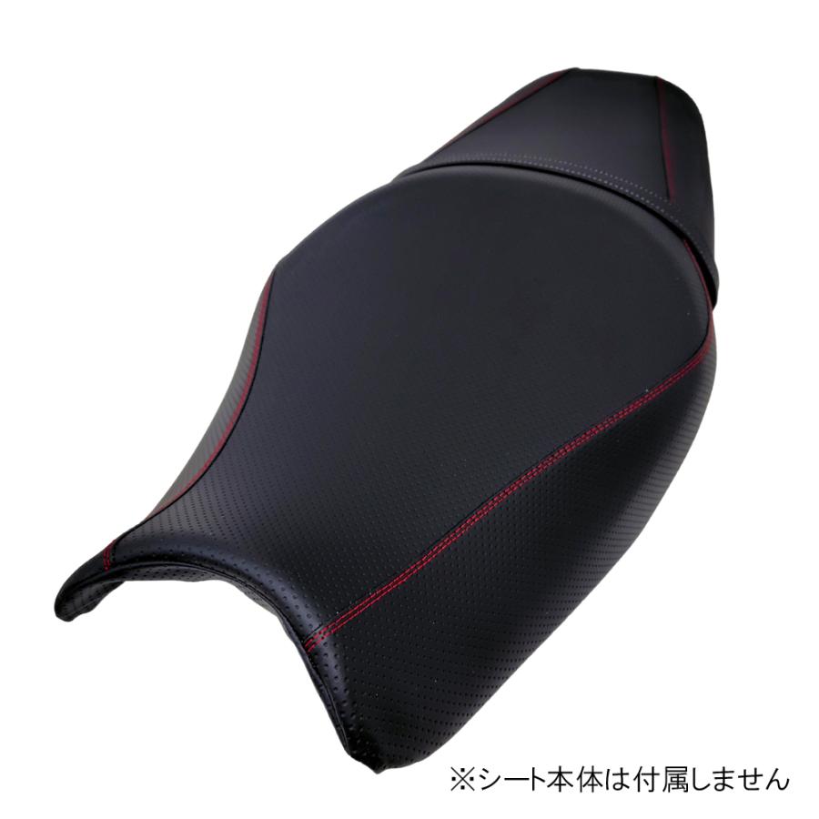 楽天市場】ZX14R ZX-14R エンボス黒 赤ダブルステッチ 純正シート 対応