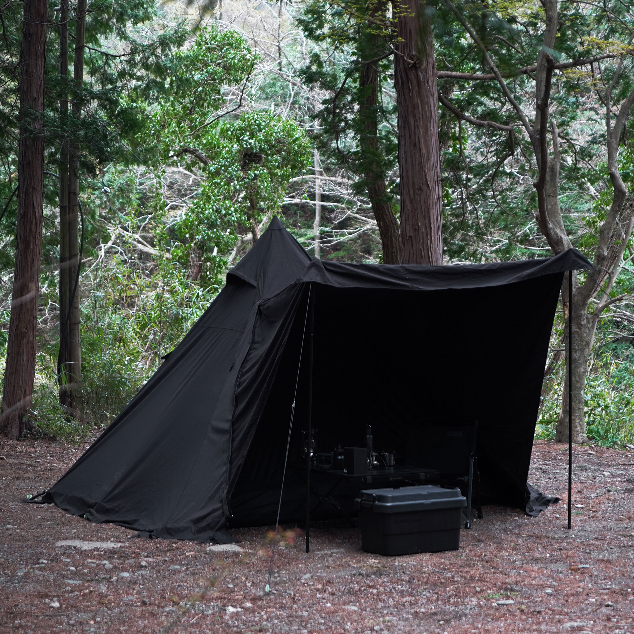 楽天市場】BlackishGear ワンポールテント TC 1人用 2人用 ソロ ポリ