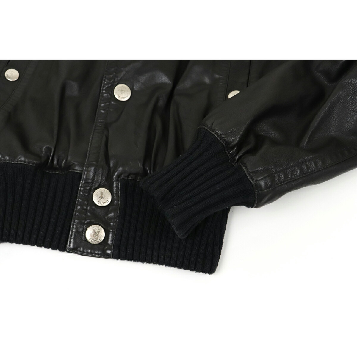 楽天市場】GUCCI グッチ シェリーライン ボンバージャケット レザー