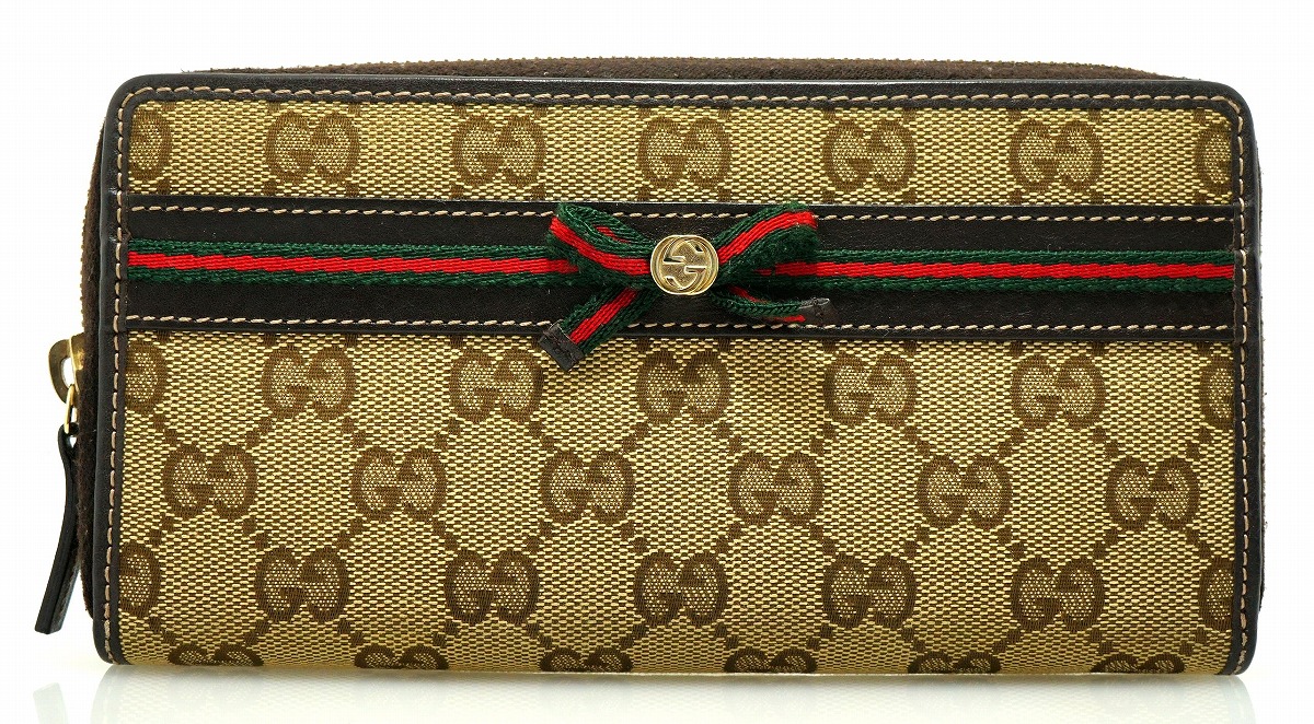 楽天市場】【財布】GUCCI グッチ GGキャンバス ラウンドファスナー 長