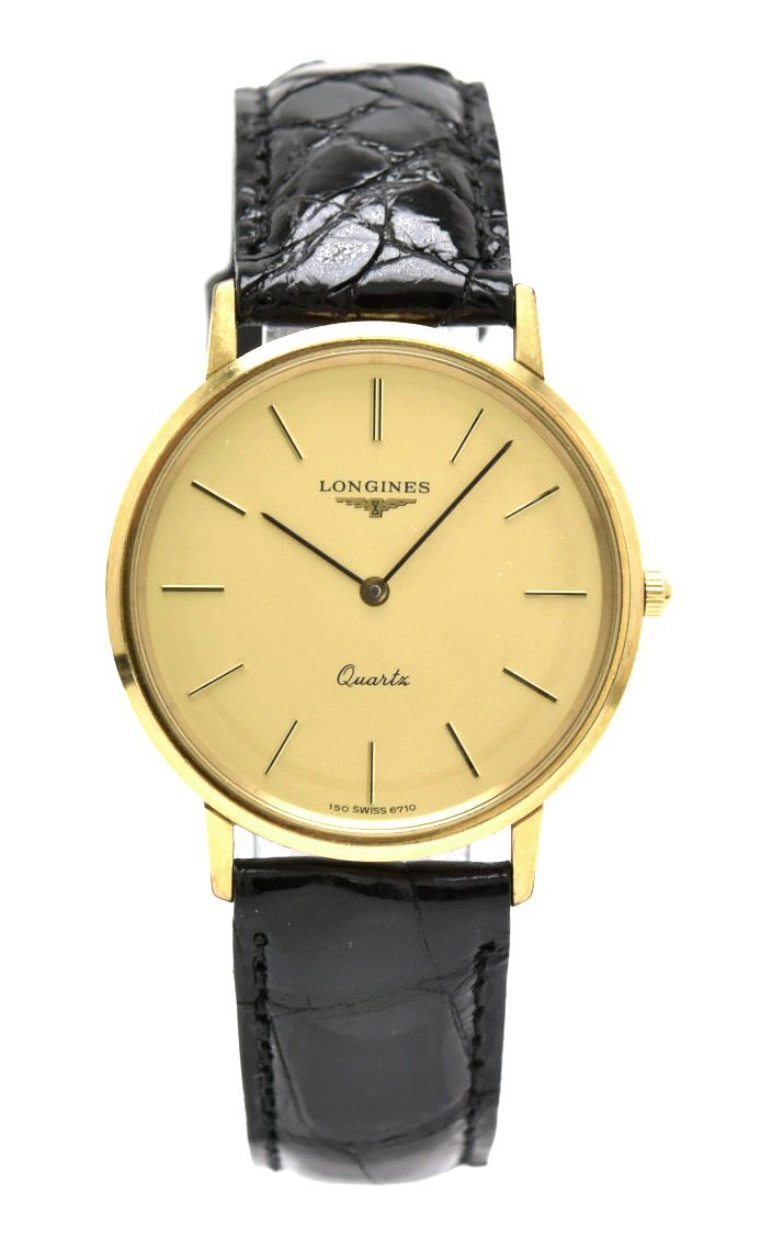 楽天市場】【ウォッチ】LONGINES ロンジン ゴールド文字盤 GP 革ベルト